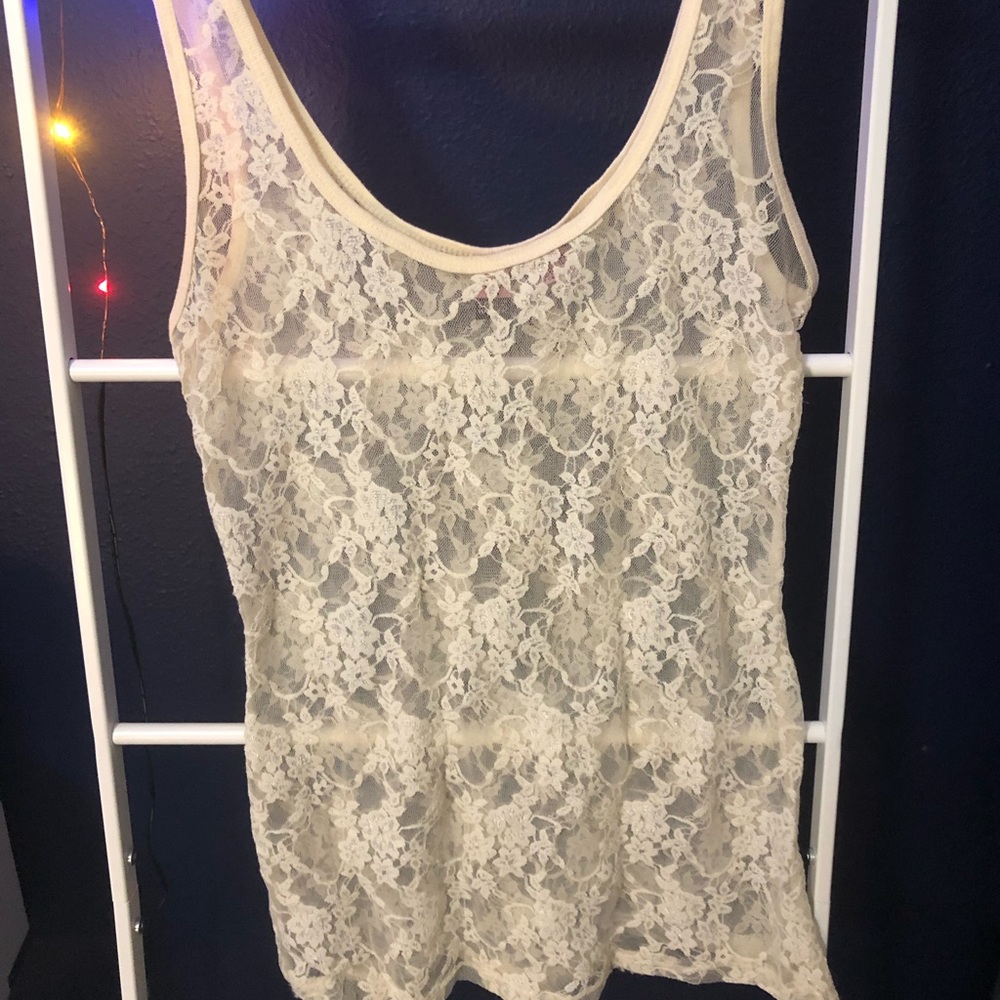 Nordstrom Love on a Hanger sheer lace tank/cami